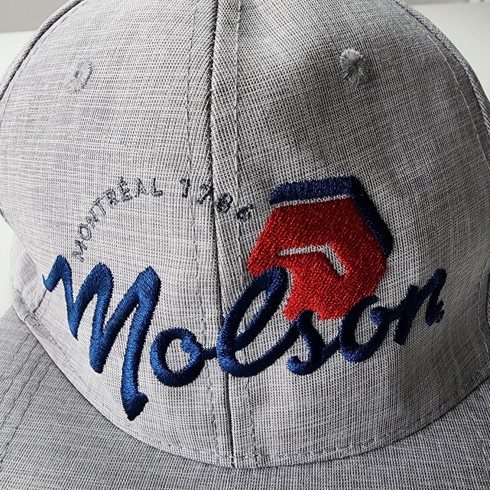 2004 MOLSON Canadian Cap Gray Grey Canvas Snapback Beer Hat Brewery Lager Canada - Picture 3 of 9